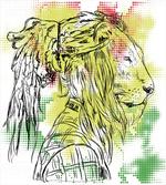 Sketchy Lion Head Digital
