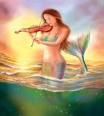Mermaid Playing Violin