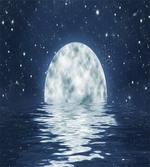 Moon Setting over Sea