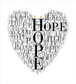 Heart Shaped Hope Word