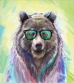 Colored Wild Bear Art