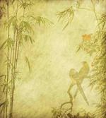 Branch and Bamboo Stems