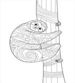 Sloth Outline Ornaments