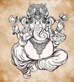 Vintage Grunge Elephant Motif