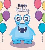 Happy Birthday Fun Monster