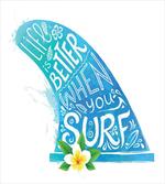 Wave with Bali Flower