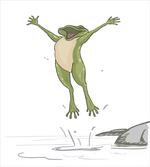 Happy Jumping Toad Humor