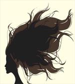 Fuzzy Hair Silhouette