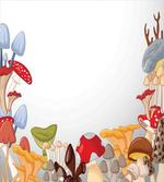 Wild Mushrooms Cartoon