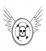 Grungy Stamp with Wings