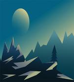 Geometric Landscape Scene
