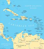 Caribbean Capitals Map