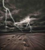 Bolts Across the Sandy Beach
