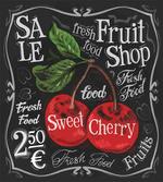 Sketch Style Ripe Cherry