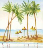 Sandy Beach and Palm Trees
