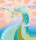 Cartoon Like Waves