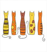 Smiling Cats Cartoon Domestic