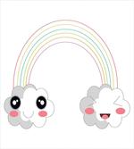 Kids Happy Rainbow Clouds