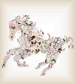Floral Horse Paisley