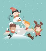 Cartoon of Kids Having Fun artwork