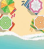 Sandy Beach Umbrellas