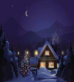 Winter Home and Tree