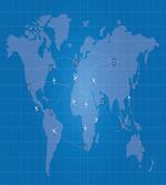Flight Routes on World Map