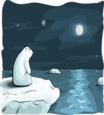 Polar Bear Moon Cartoon artwork