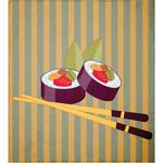 2 Rolls with Chopsticks