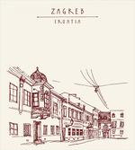 Vintage Hand Drawn Zagreb