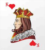 King of Heart Play Card