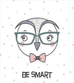 Cartoon Smart Owl Boy