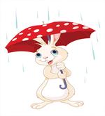 Little Animal with Umbrella