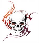 Scary Wild Skull Tribal