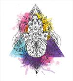 Hamsa Triangle Art