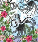 Tropic Hibiscus and Octopus