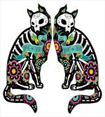 Skeleton Cats Skull