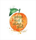 Brush Strokes Orange