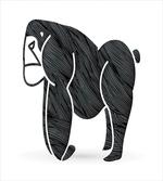 Angry Graphic Ape Standing