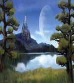 Riverside Lake Scene