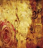 Old Rose Music Note Shabby