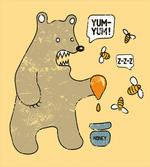 Bear Bees Honey Comic