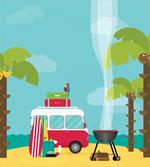 Caravan Camping Beach
