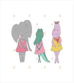 Elephant Girl Polka Dress