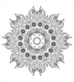 Mandala Black White