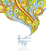 Pianist Swirls Colorful artwork