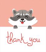 Cheerful Cartoon Raccoon