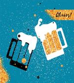Beer Mugs Toasting
