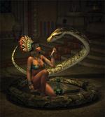 Mystery Girl Huge Snake