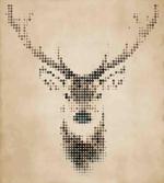 Deer Portrait with Dots